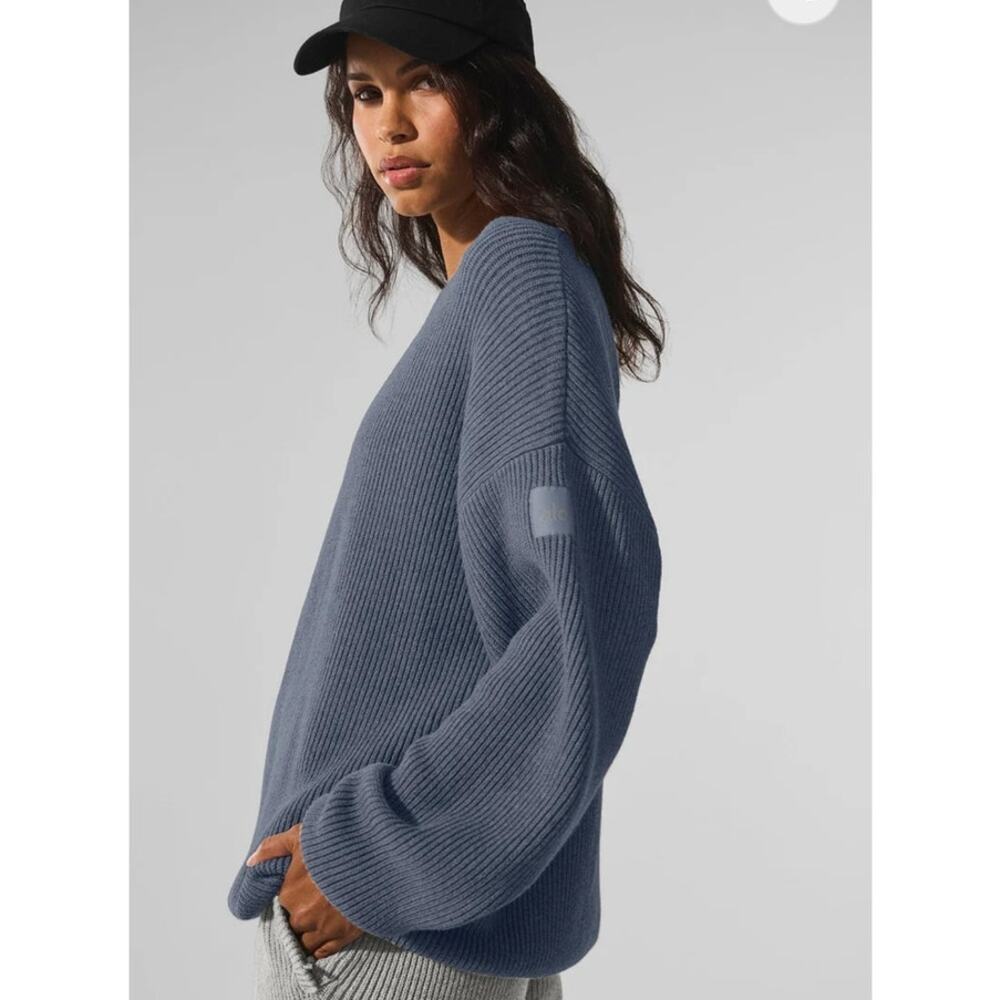 Alo Domain Rib Knit Crew Sweater
